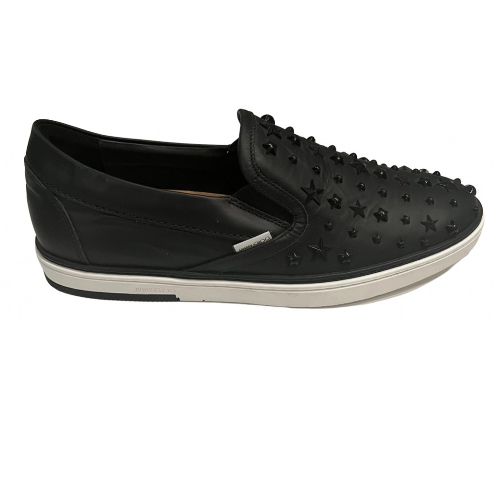 Jimmy Choo Black Leather Sneakers